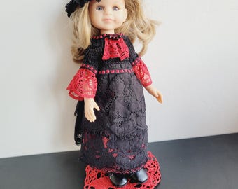 Conjunto de muñeca de estilo vintage hecho a mano para muñeca Paola Reina de 13 pulgadas