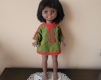 Vintage Bella-pop: Frans verzamelobject met Googly-Eyed (14,6 inch)