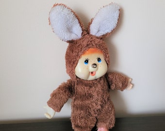 Heunec Exclusive Monchhichi Bunny Plush Doll, Collectible toys, Gift idea