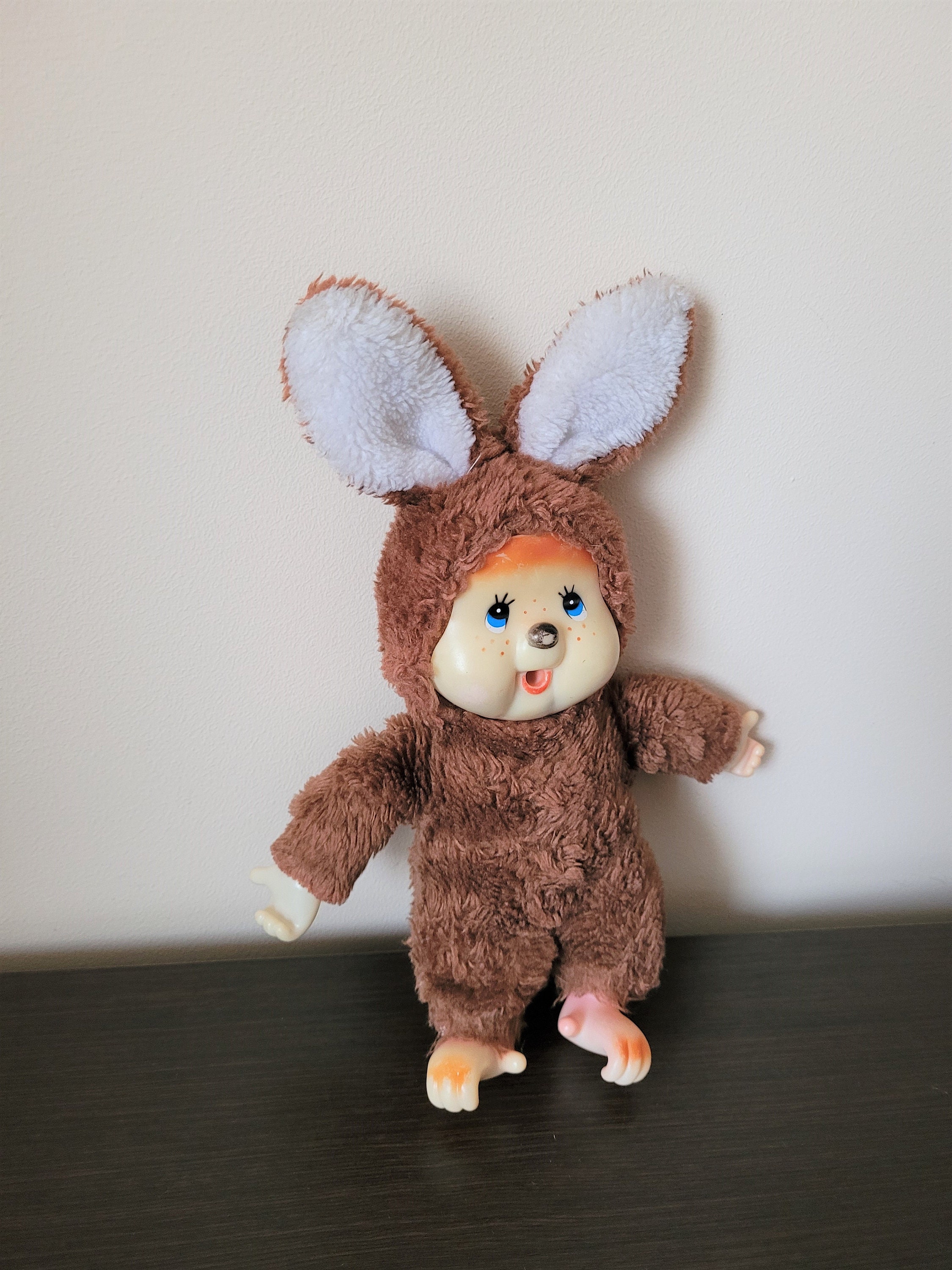 Rabbit IRASUTOYA x Monchhichi Keychain - Monchhichi