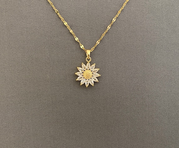 14k Gold Flower Pendant Necklace Stainless Steel Jewelry Design With  Earrings For Girls Gift - Buy 14k Gold Pendant Necklace,Beautiful Gold  Pendants