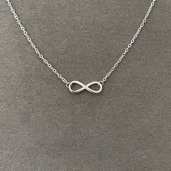Minimalist Infinity Necklace, Meaningful Gift for Her, Girlfriend, Wife, Best Friend, Daughter, Forever Love, Friendship, Sterling Silver