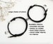 Couples Bracelets with Magnets for 2, Friendship, Love, Anniversary, Birthday Gift, Different Matching Charms or Initials Jewelry Adjustable 