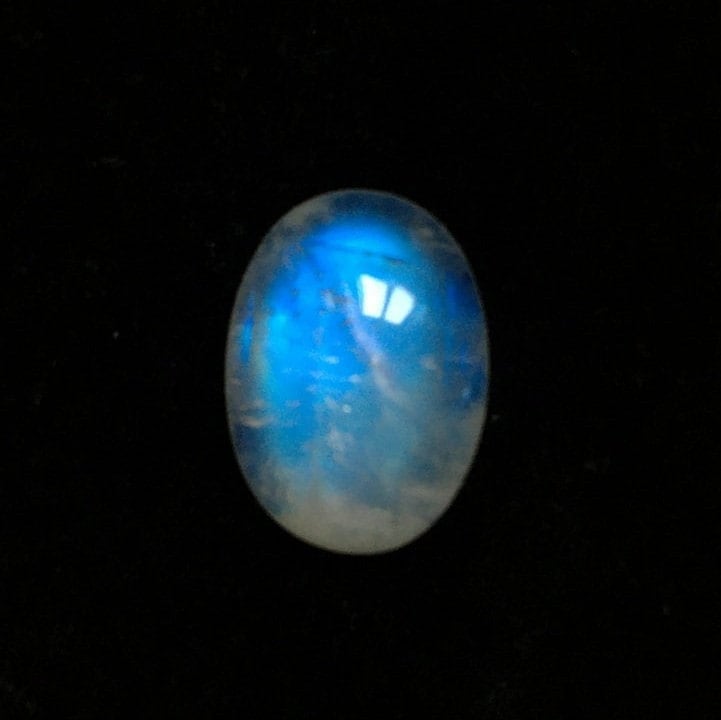 Dark Blue Rainbow Moonstone Natural Moonstone Cabochon Etsy