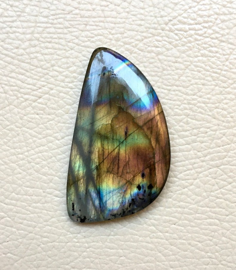 Multi Rainbow Fire Labradorite Rainbow Fire Labradorite Cabochon Loose Gemstone 52.85 Crt Fancy Shape Best For Silver,Wire wrap Jewelry