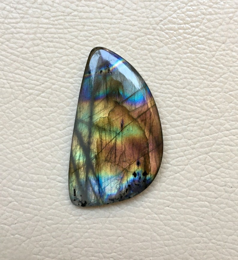 Multi Rainbow Fire Labradorite Rainbow Fire Labradorite Cabochon Loose Gemstone 52.85 Crt Fancy Shape Best For Silver,Wire wrap Jewelry