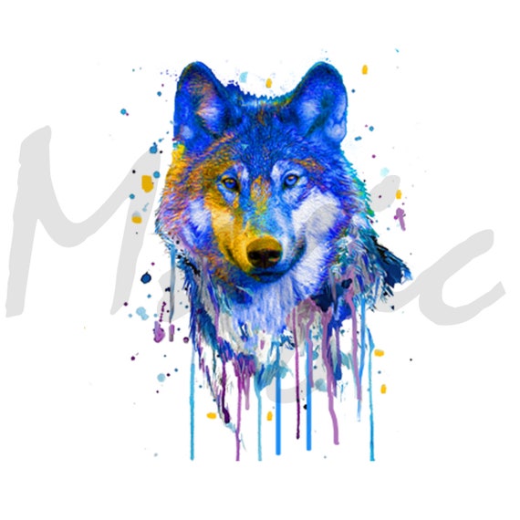 Wolf png files wolf sublimation digital Download instant | Etsy