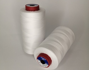 White Coats 5000 m sytråd - Polyester Vit sytråd Universal Sytråd Vit tråd 150