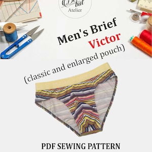 Men's Dual Pouch Boxer Brief Sewing Pattern PDF 