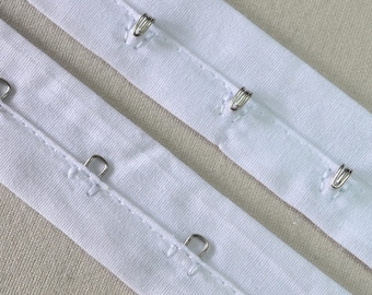 Silver Hook and Eye Cotton Tape Trim 3YD//Pack