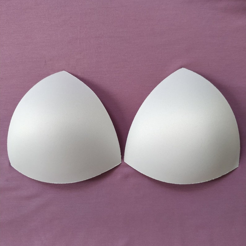White sew in BRA CUPS Pads Push Up Perfect for Swimwear | Etsy
