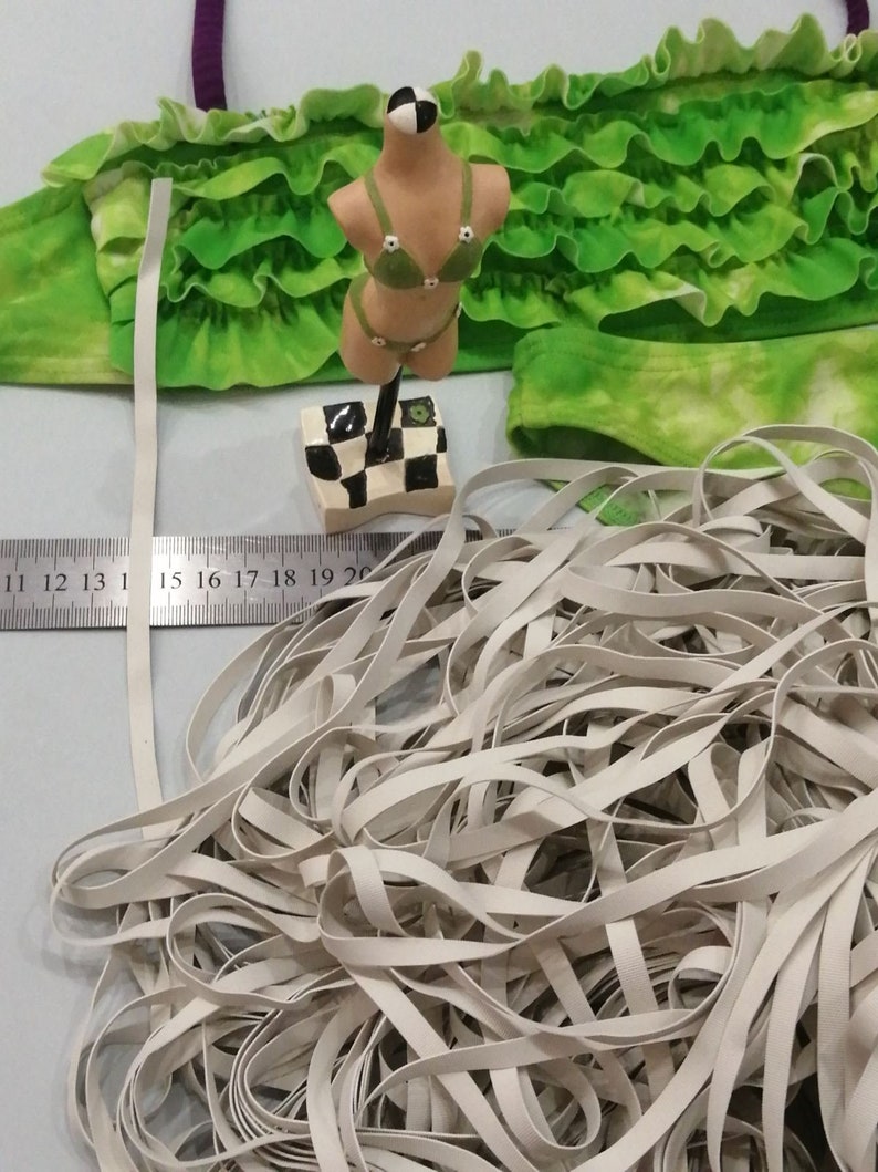 10 YARDS 6 Mm 1/4 White Rubber Swimwear Elastic Etsy