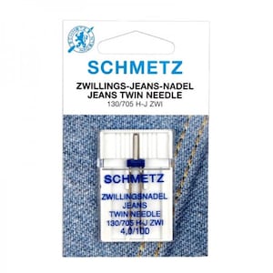 Schmetz Jeans Twin Needle 4.0/100 Domestic Sewing Machine Needles For Home Use 130/705 H-J ZWI