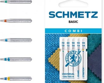 Aiguilles pour machines à coudre ORIGINAL Schmetz - Pack COMBI de base