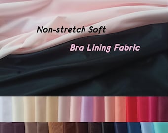Doublure de soutien-gorge en tissu semi-transparent non extensible - Marquisette - Bas de soutien-gorge en nylon, Revêtement de bonnet non extensible - Fabriqué dans l'UE