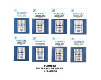 Aguja Doble Universal Schmetz Para Máquina De Coser - Varios Tamaños, Para Costuras Ornamentales Y Ribetes