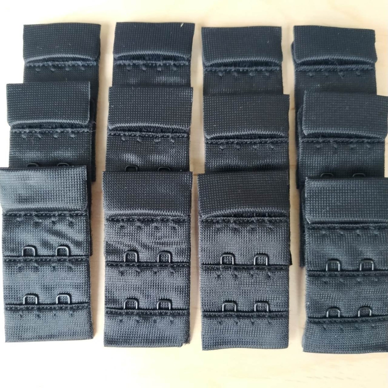 2x3 Black 2 Hook and Eye 3 Rows Bra Closures 1 1/8 X Etsy