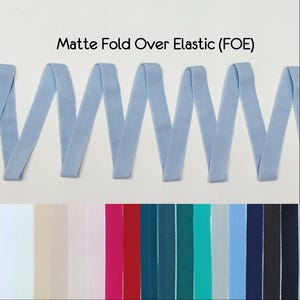 5/8" (15mm) Matte Fold Over Elastic, soft fold over elastic, FOE, made in EU