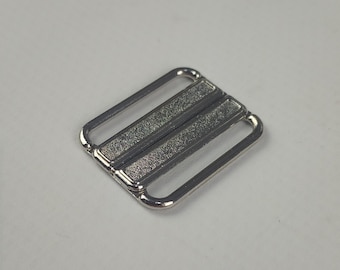 25 mm/1" Silver Nickel Free Front Closing Bra Clasp - Bikini Hook Closure for Bra, Swimwear, Lingerie - Made in EU