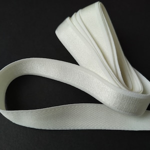 Ivory/Milk Bra Strap Elastic 18mm or 3/4 inch wide. Satin Plush Ivory/Milk Bra Strap Elastic Bra Making Bramaking Supplies Lingerie Sewing