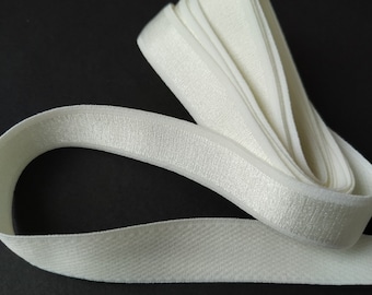 Bretelles de soutien-gorge ivoire/lait, élastiques de 18 mm ou 3/4 po. de large. Soutien-gorge en peluche satiné ivoire/lait avec bretelles Soutien-gorge élastique Fournitures de soutien-gorge Couture de lingerie