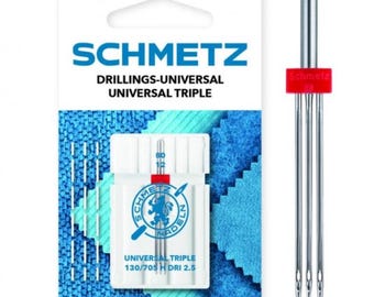 Agujas triples universales Schmetz ORIGINALES 2.5/80 o 3.0/80
