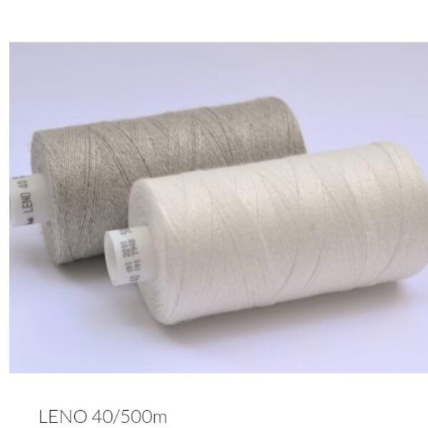 100% linen thread natural and bleached 500 m spool