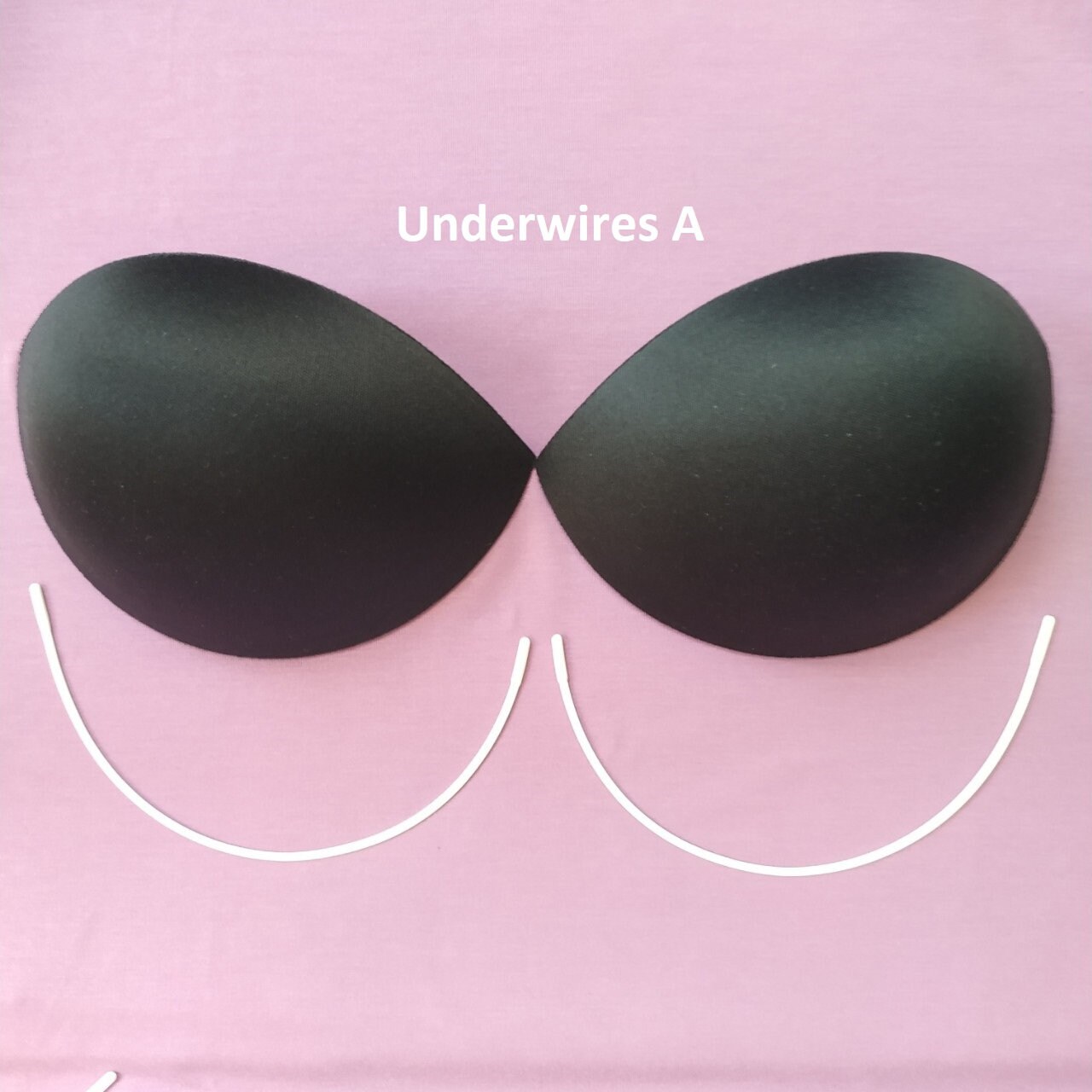 Push Up Molded Bra Cups, Almond Shaped with Seam, Inserts or Sewn