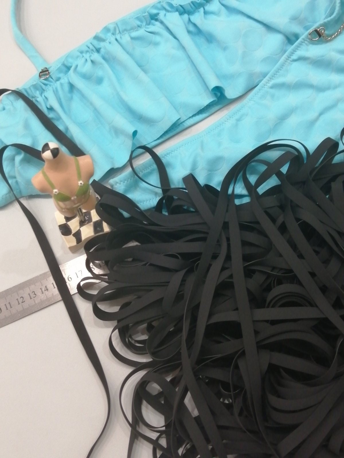 10 YARDS 6 Mm 1/4 Black Rubber Swimwear Elastic Etsy