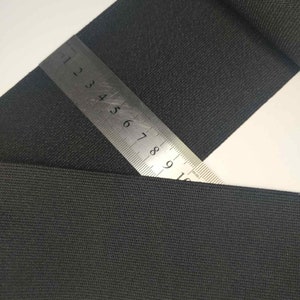 4&quot; (100mm) Wide Heavy duty Black Knit Elastic Band, Waistband Elastic, Elastic Ribbon, Sewing Elastic