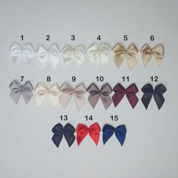 Tiny Bows, Multi Purpose Bows, Card Making Supply, Mini Crafting Bows, Lingerie Bows, Doll Making, Sewing