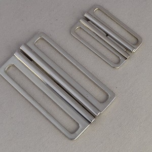 1/2/3/10 pcs of Metal Silver Nickel Free Buckles Belt Clasp Buckles Buttons for Down Jackets Coats image 2