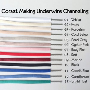 3/8&quot;- 10 mm Woven Underwire Cover, Underwire Casing, Channeling for Corsets