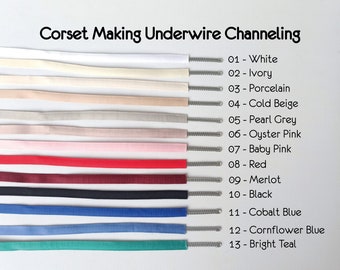 3/8"- 10 mm Woven Underwire Cover, Underwire Casing, Channeling for Corsets