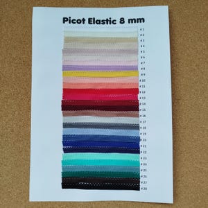 3-5-10 m Picot Elastic 8 mm or 1/3 inch wide Picot Elastic Lingerie Making Supplies Lingerie Sewing