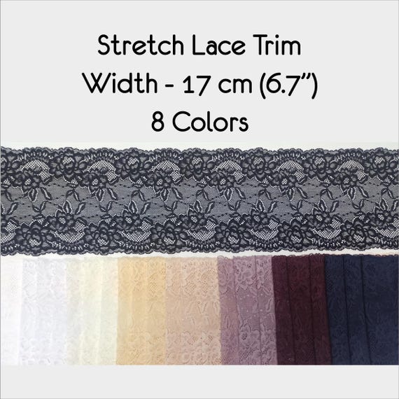 Premium Quality Stretch Lace Trim, Lingerie lace, Stretch Panty and Bramaking Lace, Made in EU