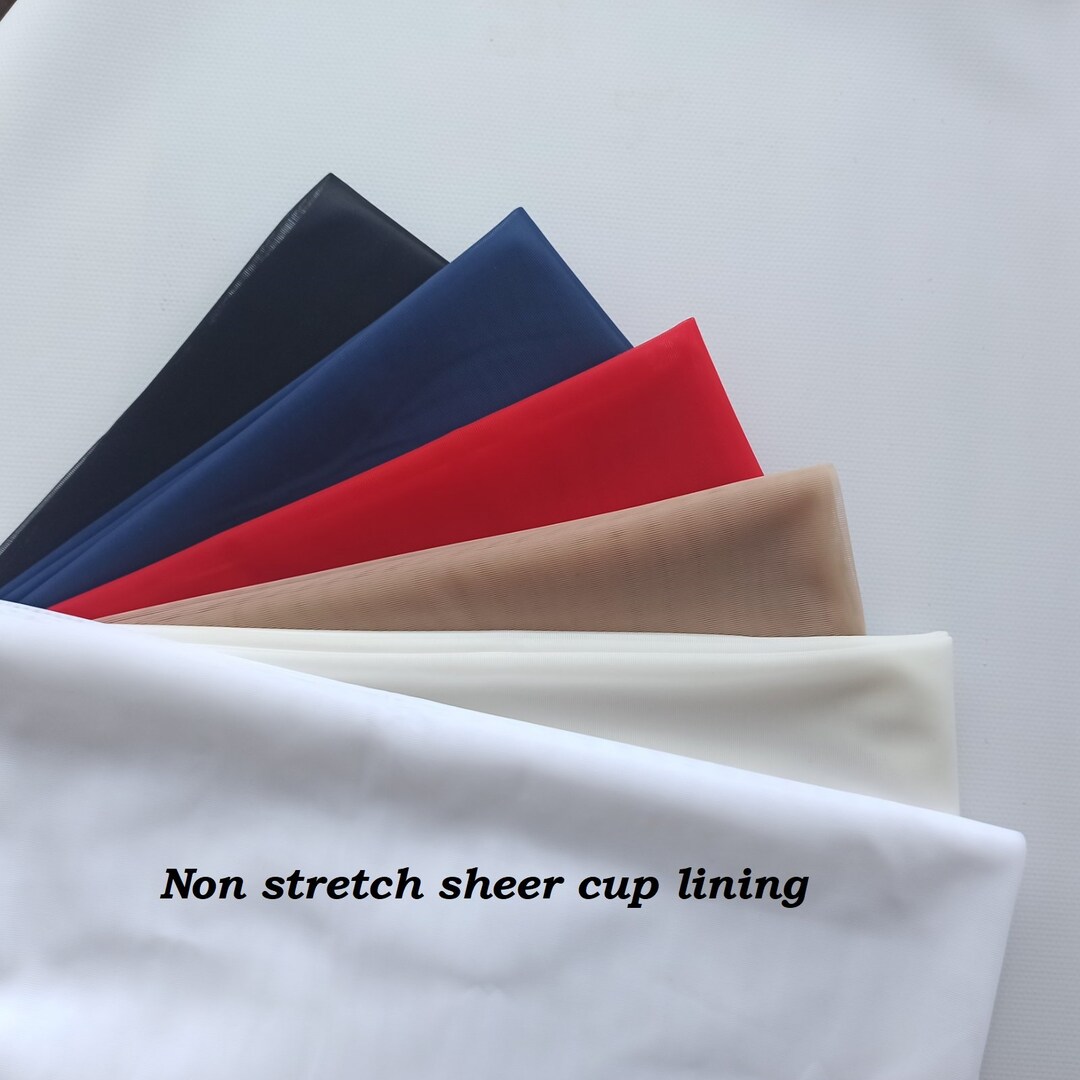 Stabilizer Sheer Nylon or Bra Base Lining, Non Stretch Sheer Cup Lining