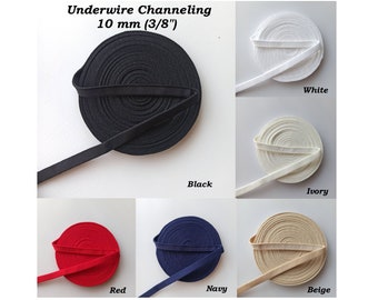 3/8"- 10 mm Underwire Casing/Channeling for Bra Making