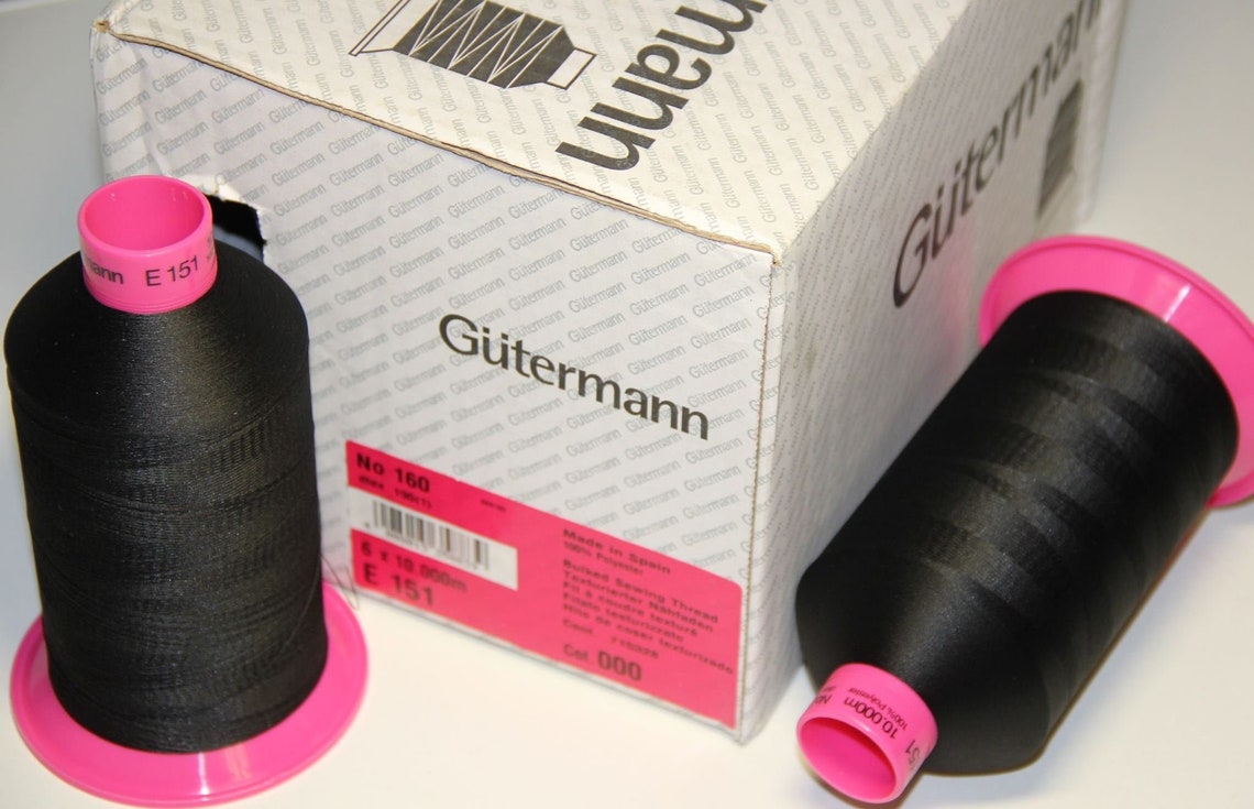 E151 Gutermann Serger/overlocker Thread 10000m Black Textured Etsy