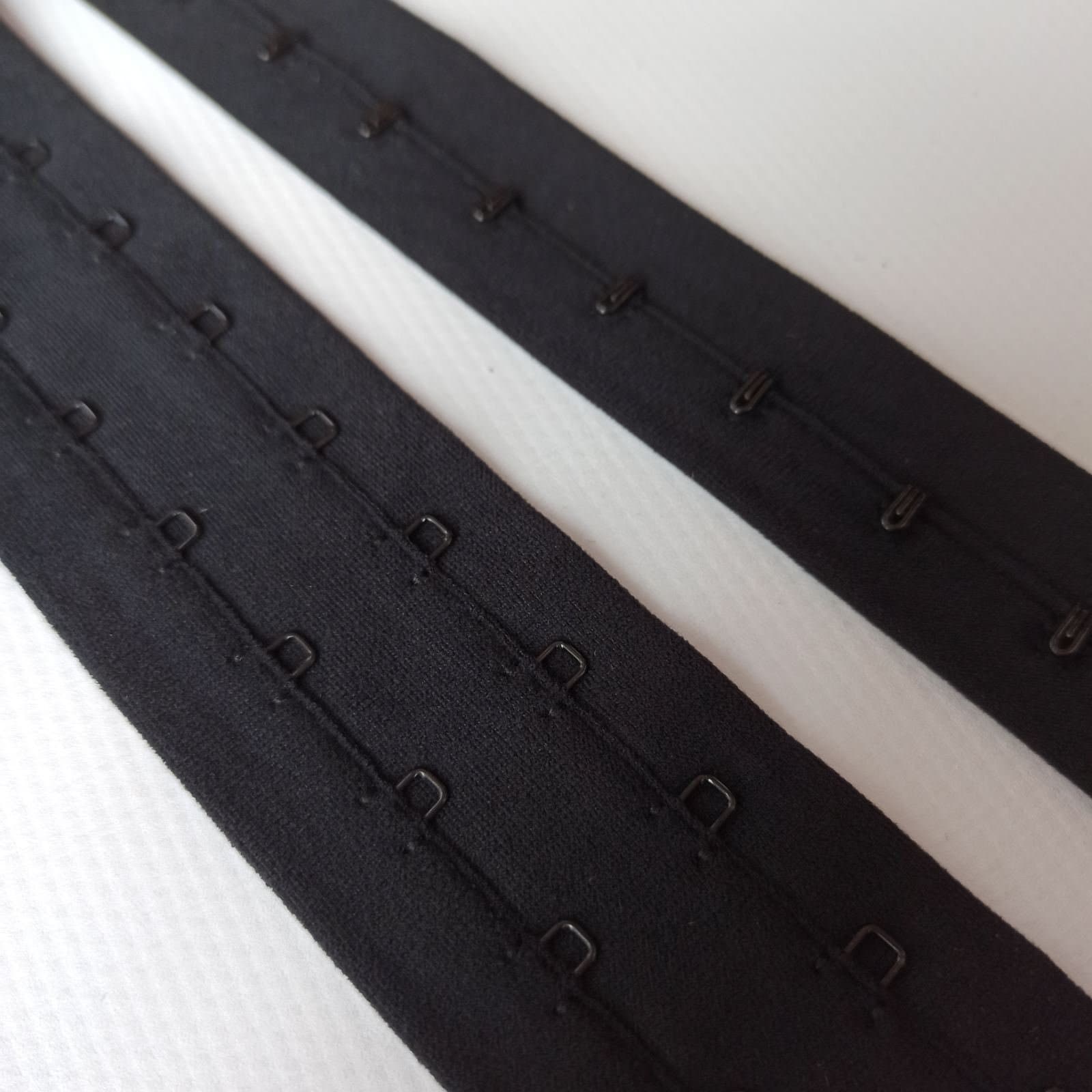 Continuous Hook And Eye Tape Trim, 2 Rows of Eyes, Soft Fabric, Strengthened, Non-Rust Made in France