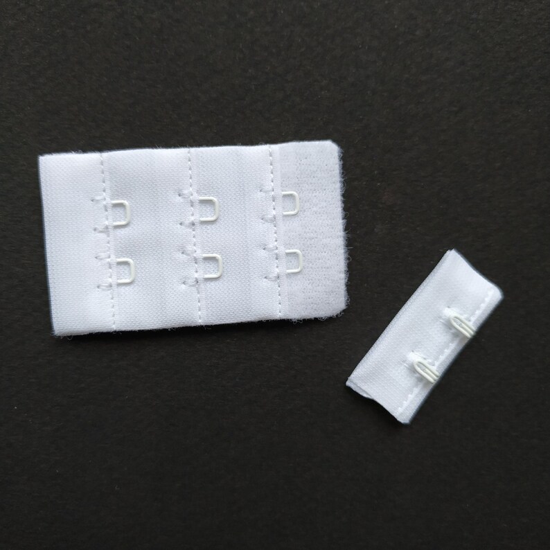 2x3 White 2 Hook and Eye 3 Rows Bra Closures 1.25 X Etsy