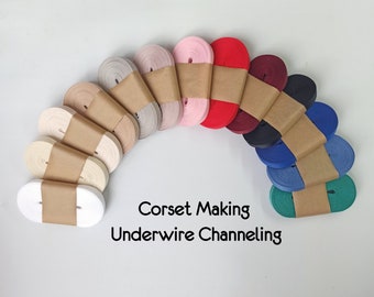 3/8"- 10 mm Woven Underwire Cover, Underwire Casing, Channeling for Corsets