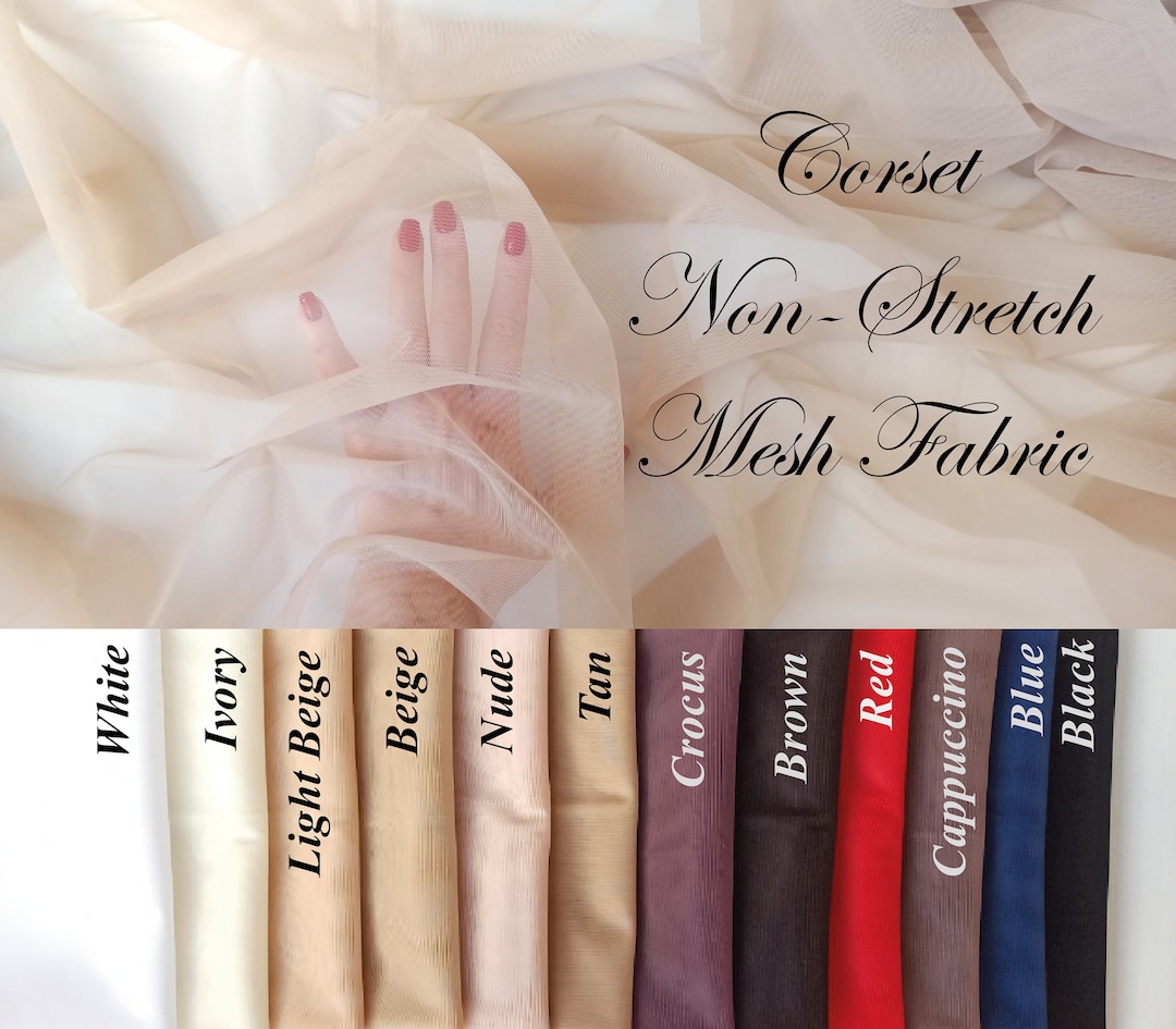Corset Non-stretch Mesh Fabric, Sheer Nylon Mesh, Transparent Corsets ...