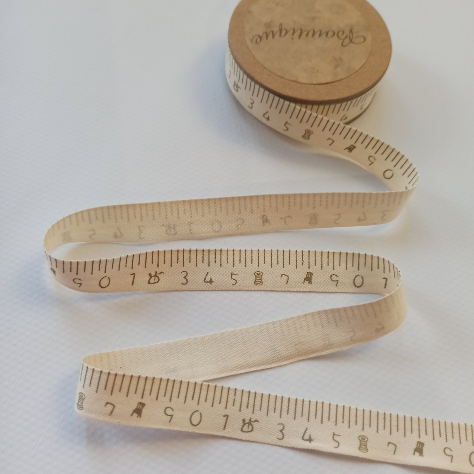 15mm Ruler Ribbon - Measuring Tape - Inch Ruler - Sewing Gift Wrap tape  measure 