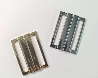 Sujetador de 30 mm (1 1/4") con cierre frontal sin níquel - Cierre de gancho para bikini - Plateado u dorado para sujetadores, trajes de baño y lencería - Fabricado en la UE