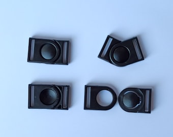 2/3/6/12/50 pezzi di fermagli di plastica nera 20mm - 3/4 "di larghezza, fibbie di sicurezza in plastica nera