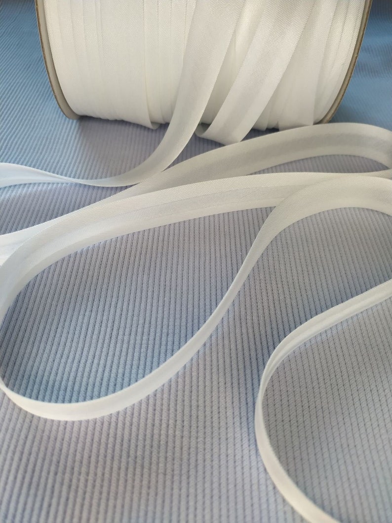 White Satin Bias Tape 5 Meters Package Single Fold 15mm Etsy