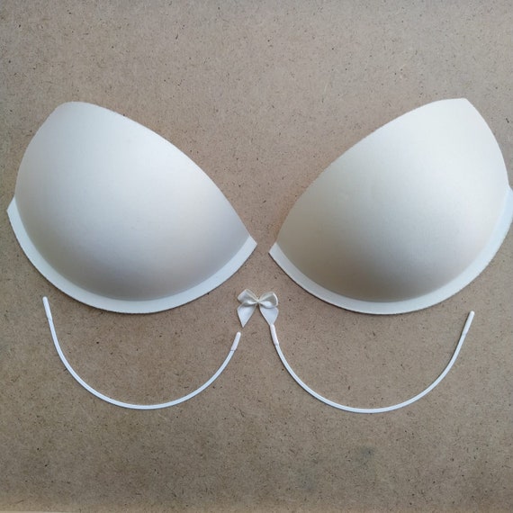 Ivory Sew in BRA CUPS Pads Push up With Corresponding Underwires Perfect  for Lingerie Swimwear Dressmaking Soft Foam Moulded Cups DBCC65 