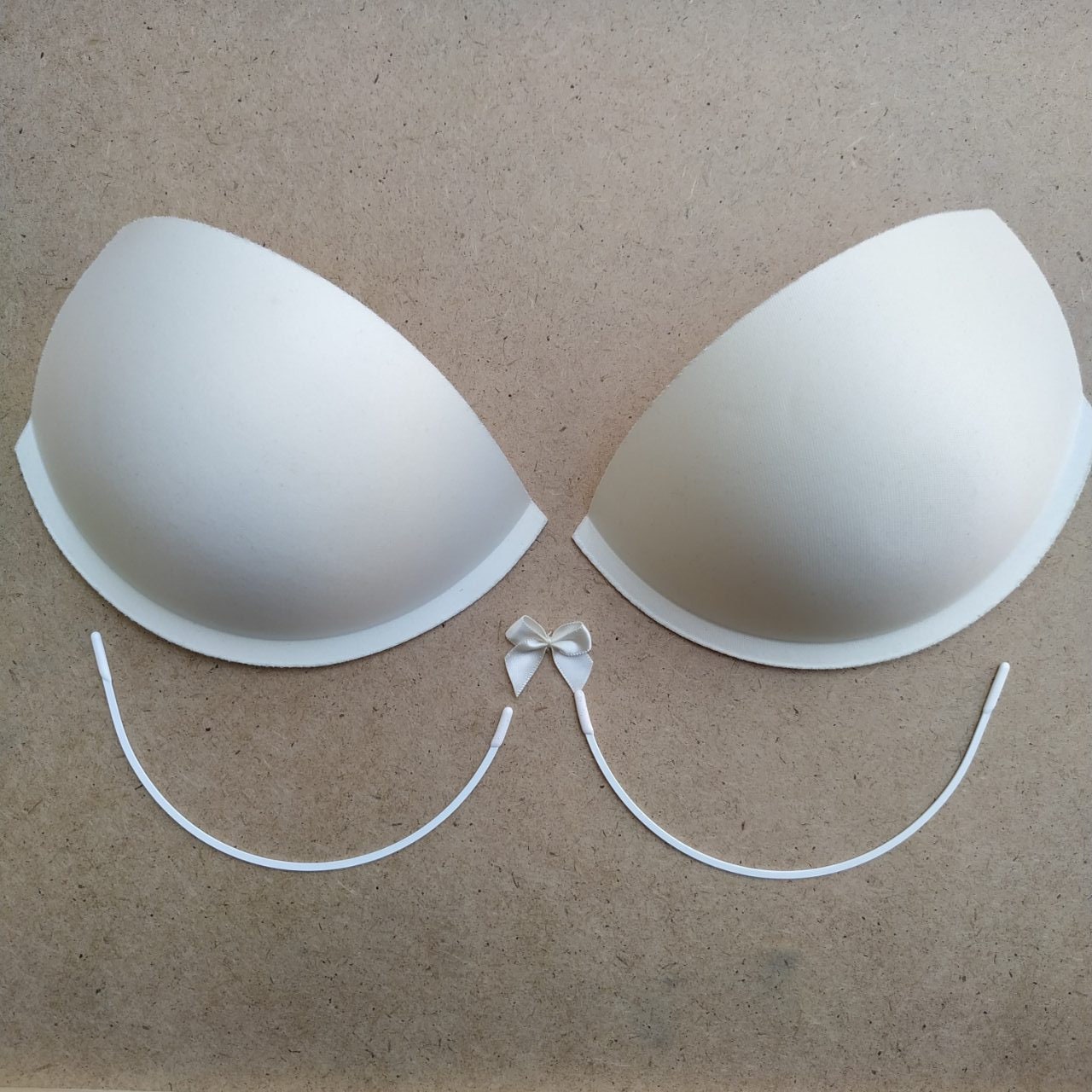 Padded bra cups, pair (white/skin-tone) - Sew Irish