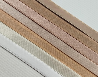 10mm (3/8") Premium Quality Bra Strap Elastic - Made in France